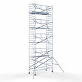 Euroscaffold Steigeraanhanger afsluitbaar 305 + Rolsteiger Standaard 135x305 8,2m werkhoogte enkele voorloopleuning