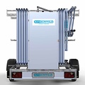 Euroscaffold Steigeraanhanger afsluitbaar 305 + Rolsteiger Standaard 135x305 10,2m werkhoogte enkele voorloopleuning
