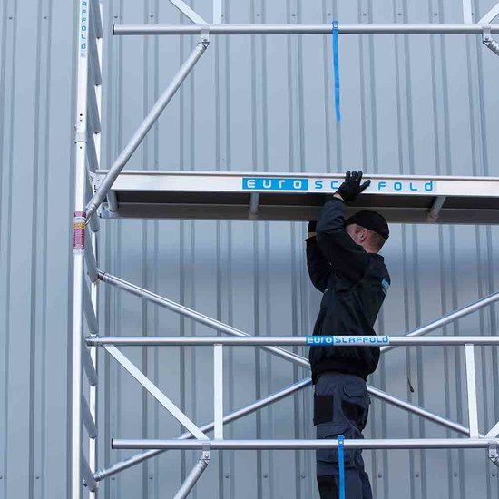 Euroscaffold Rolsteiger Euroscaffold Professional 135x190 11,2m werkhoogte carbon vloer vrijstaand