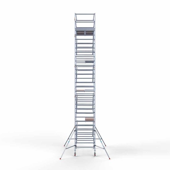 Euroscaffold Steigeraanhanger 250 + Rolsteiger Standaard 135x250 10,2m werkhoogte carbon vloer