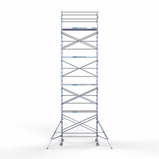 Euroscaffold Steigeraanhanger 250 + Rolsteiger Standaard 135x250 10,2m werkhoogte carbon vloer