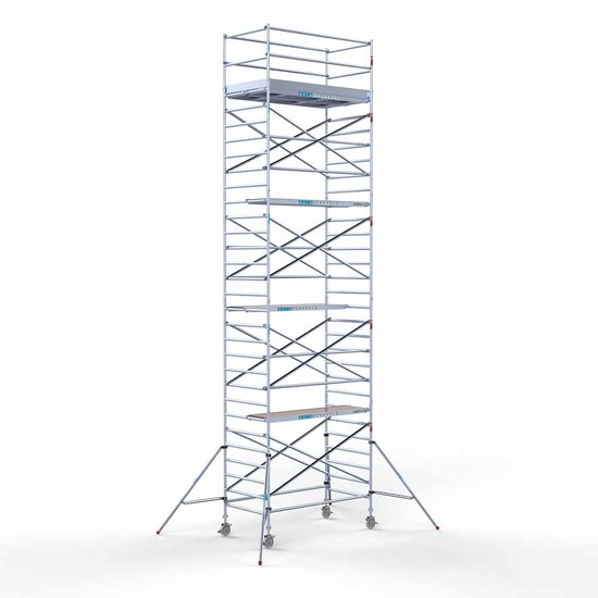 Euroscaffold Steigeraanhanger 250 + Rolsteiger Standaard 135x250 10,2m werkhoogte carbon vloer