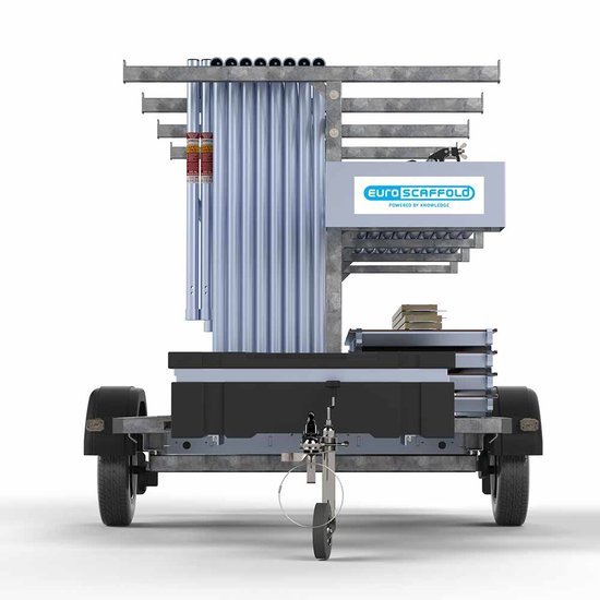 Euroscaffold Steigeraanhanger 250 + Rolsteiger Basic 90x190 10,2m werkhoogte