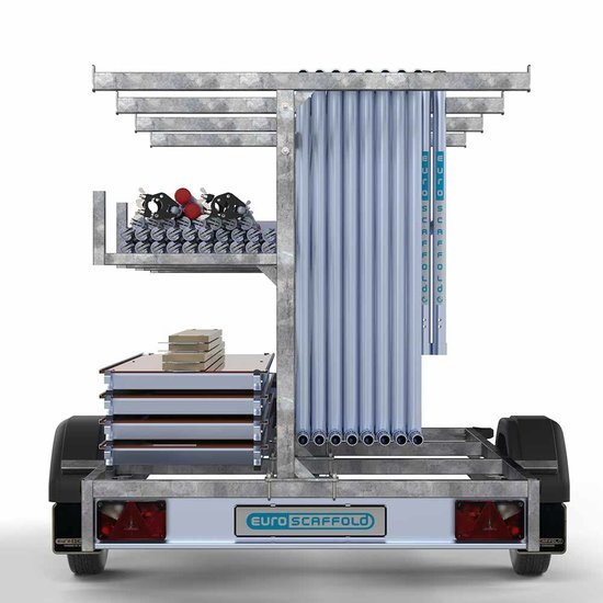 Euroscaffold Steigeraanhanger 250 + Rolsteiger Basic 90x190 10,2m werkhoogte
