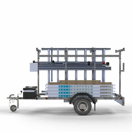 Euroscaffold Steigeraanhanger 250 + Rolsteiger Basic 75x190 8,2m werkhoogte