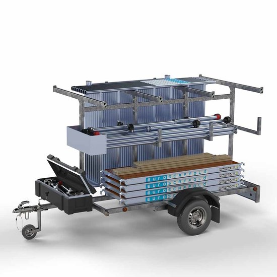 Euroscaffold Steigeraanhanger 250 + Rolsteiger Basic 90x190 7,2m werkhoogte