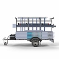 Euroscaffold Steigeraanhanger 250 + Rolsteiger Euro 135x250 12,2m werkhoogte enkele voorloopleuning