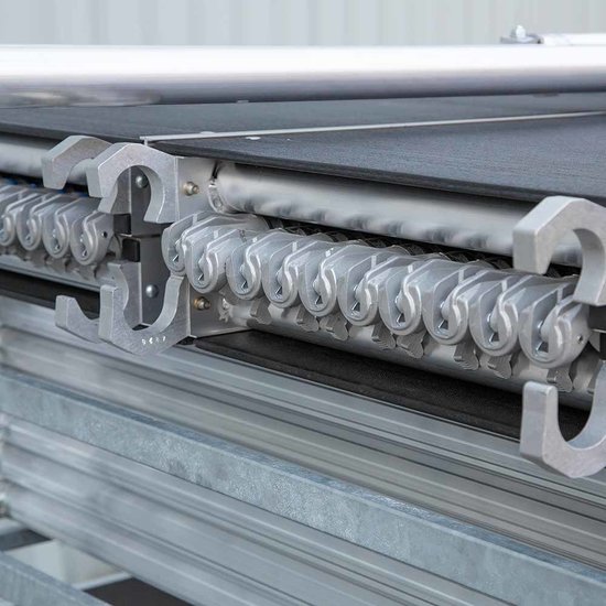 Euroscaffold Anssems Aanhanger + rolsteiger standaard 135x250 8,2m werkhoogte + dubbele voorloopleuning