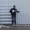 Euroscaffold Rolsteiger Euroscaffold Original 135x250 5,2m werkhoogte tegen de gevel
