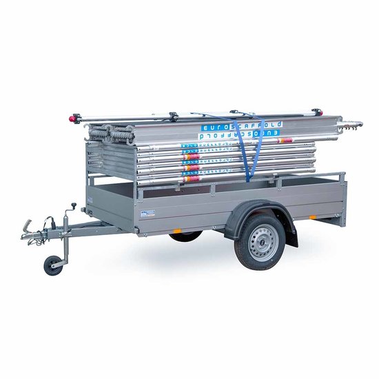 Euroscaffold Aanhanger + rolsteiger standaard 135x190 6,2m werkhoogte