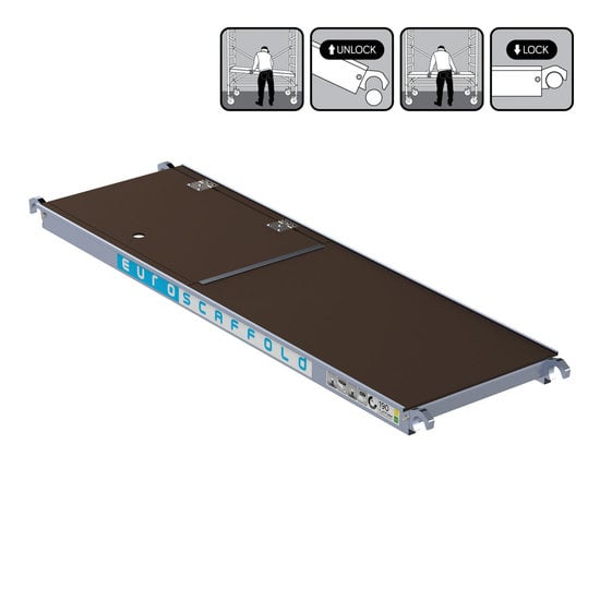 Euroscaffold Kamersteiger compleet 75x190 3m werkhoogte platform met luik