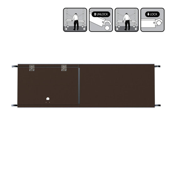 Euroscaffold Kamersteiger compleet 75x190 3m werkhoogte platform met luik