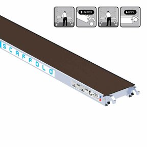 Rolsteiger platform smal 250x30 cm zonder luik