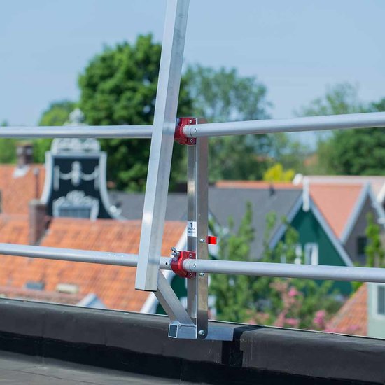 Euroscaffold Euroscaffold dakrandbeveiliging complete inklapbare staander plat dak