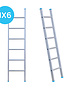 Eurostairs Ladder enkel recht 1x6 sporten