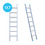 Eurostairs Eurostairs Ladder enkel recht 1x7 sporten