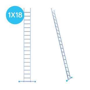 Eurostairs Ladder enkel recht 1x18 sporten