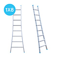 Eurostairs Eurostairs Ladder enkel uitgebogen 1x8 sporten