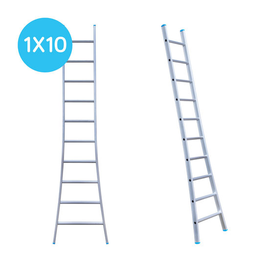 Eurostairs Eurostairs Ladder enkel uitgebogen 1x10 sporten