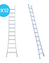 Eurostairs Ladder enkel uitgebogen 1x12 sporten