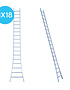 Eurostairs Ladder enkel uitgebogen 1x18 sporten