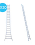 Eurostairs Ladder enkel uitgebogen 1x20 sporten
