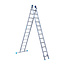 Eurostairs Eurostairs Reform ladder dubbel recht 2x12 sporten + gevelrollen