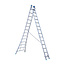 Eurostairs Eurostairs Reform ladder dubbel uitgebogen 2x14 sporten + gevelrollen