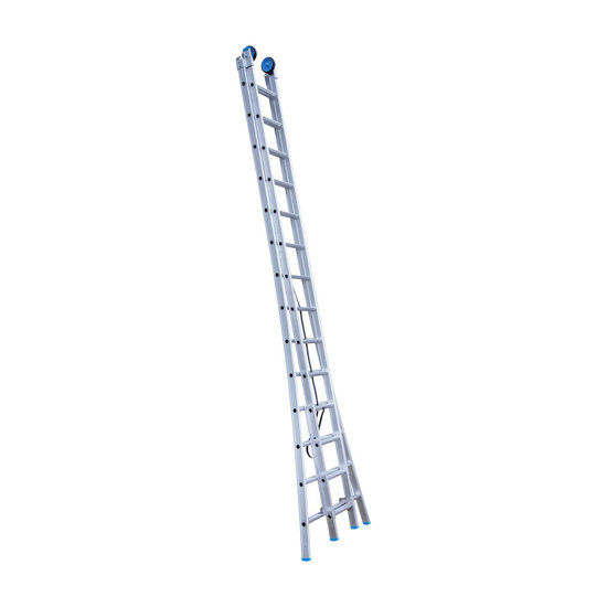 Eurostairs Eurostairs Reform ladder dubbel uitgebogen 2x14 sporten + gevelrollen