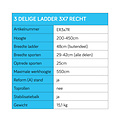 Eurostairs Eurostairs Reform ladder driedelig recht 3x7 sporten