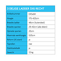 Eurostairs Eurostairs Reform ladder driedelig recht 3x6 sporten