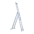 Eurostairs Eurostairs Reform ladder driedelig recht 3x10 sporten + gevelrollen