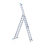 Eurostairs Eurostairs Reform ladder driedelig recht 3x12 sporten + gevelrollen