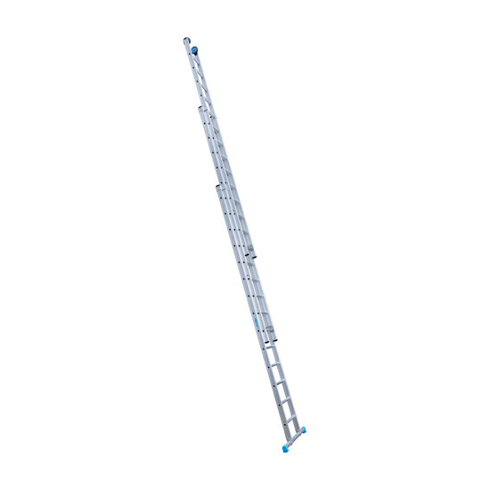 Eurostairs Eurostairs Opsteek ladder driedelig recht 3x14 sporten + gevelrollen