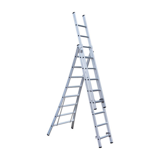 Eurostairs Eurostairs Reform ladder driedelig uitgebogen 3x8 sporten