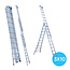 Eurostairs Eurostairs Reform ladder driedelig uitgebogen 3x10 sporten + gevelrollen