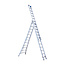 Eurostairs Eurostairs Reform ladder driedelig uitgebogen 3x12 sporten + gevelrollen