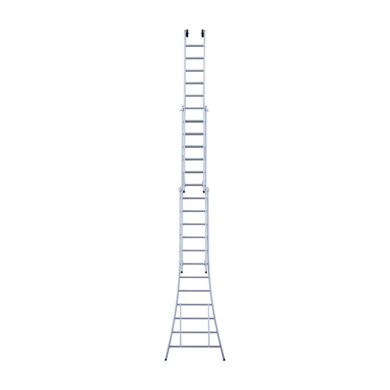 Eurostairs Eurostairs Reform ladder driedelig uitgebogen 3x12 sporten + gevelrollen