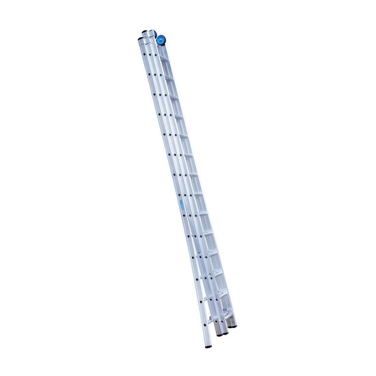 Eurostairs Eurostairs Opsteek ladder driedelig uitgebogen 3x14 sporten + gevelrollen