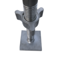 Euroscaffold Aluminium spindel 60 cm + voetplaat