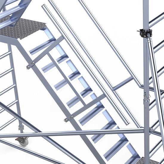 Euroscaffold Trappentoren carbondeck 135x250 8,2m werkhoogte
