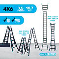 Eurostairs Professionele vouwladder Eurostairs 4x6