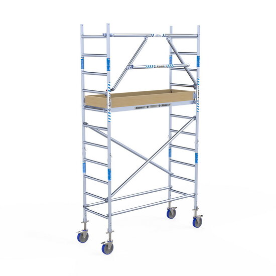 Alumexx Rolsteiger Alumexx Extra 75x190 4,2m werkhoogte tegen de gevel