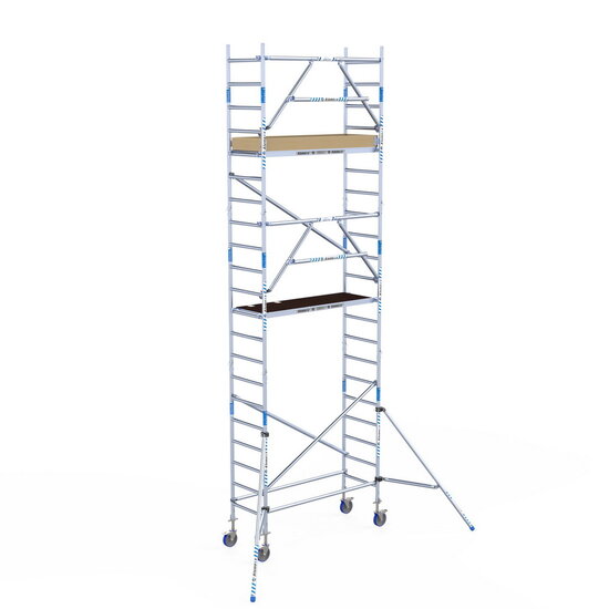 Alumexx Rolsteiger Alumexx Extra 75x190 7,2m werkhoogte tegen de gevel