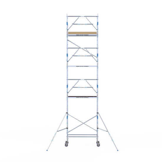 Alumexx Rolsteiger Alumexx Extra 75x190 9,2m werkhoogte tegen de gevel