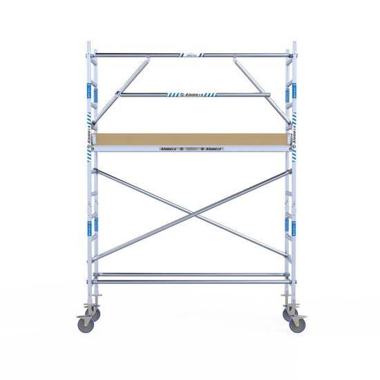 Alumexx Rolsteiger Alumexx Extra 75x250 4,2m werkhoogte tegen de gevel