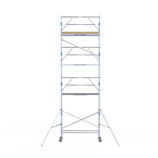 Alumexx Rolsteiger Alumexx Extra 75x250 9,2m werkhoogte tegen de gevel