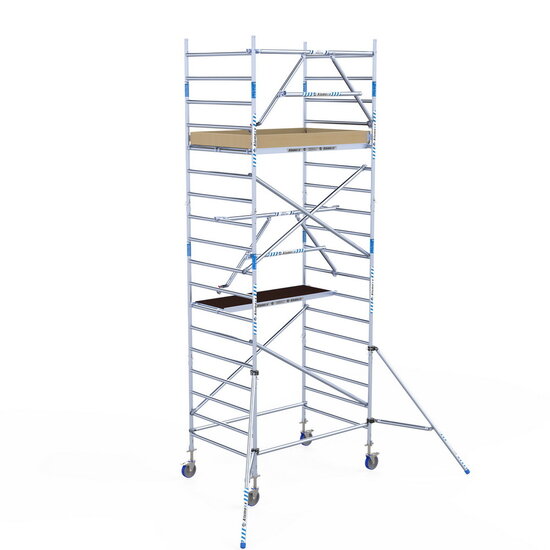 Alumexx Rolsteiger Alumexx Extra 135x190 6,2m werkhoogte tegen de gevel