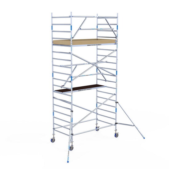 Alumexx Rolsteiger Alumexx Extra 135x250 6,2m werkhoogte tegen de gevel