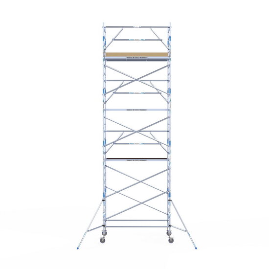 Alumexx Rolsteiger Alumexx Extra 135x250 9,2m werkhoogte tegen de gevel